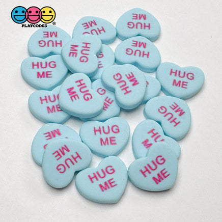 Sweet Tart Print Conversation Hearts Fake Candy Charm Valentine’s Day Charms Cabochons 7 Colors