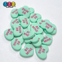 Sweet Tart Print Conversation Hearts Fake Candy Charm Valentine’s Day Charms Cabochons 7 Colors