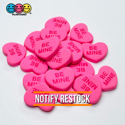 Sweet Tart Print Conversation Hearts Fake Candy Charm Valentine’s Day Charms Cabochons 7 Colors