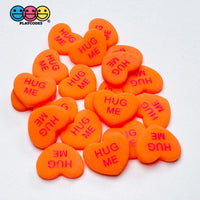 Sweet Tart Print Conversation Hearts Fake Candy Charm Valentine’s Day Charms Cabochons 7 Colors