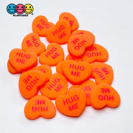 Sweet Tart Print Conversation Hearts Fake Candy Charm Valentine’s Day Charms Cabochons 7 Colors