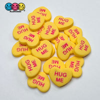 Sweet Tart Print Conversation Hearts Fake Candy Charm Valentine’s Day Charms Cabochons 7 Colors