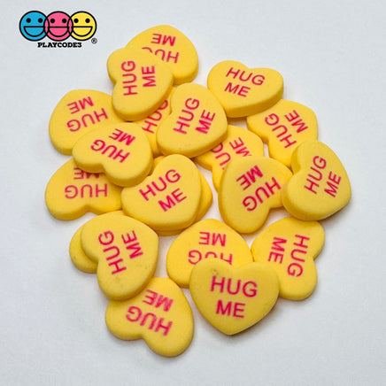 Sweet Tart Print Conversation Hearts Fake Candy Charm Valentine’s Day Charms Cabochons 7 Colors