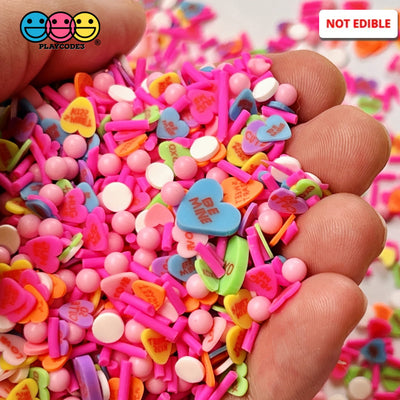Sweet Tarts Faux Sprinkle Fimo Valentines Day Mix Beads Funfetti