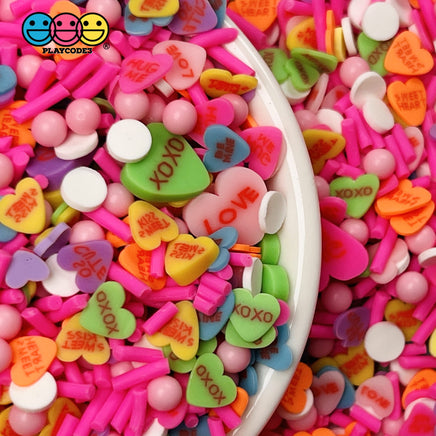Sweet Tarts Faux Sprinkle Fimo Valentines Day Mix Beads Funfetti