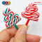 Swirl Fake Lollipops Red White or Green Red White Christmas Holiday Cabochons Decoden Fake Bake Simple Supplies – 5pcs