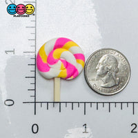 Swirl Lollipop Pink Yellow White Fake Food Candy Props 10pcs - Fake Food