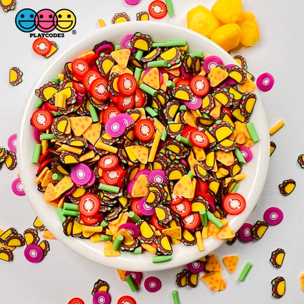 Taco Salad Mix Fake Sprinkles Faux Fimo Cheese Tacos Tomatoes Confetti Funfetti Sprinkle