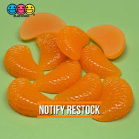 Tangerine Oranges Realistic Fake Fruit Food Flatback Charms (10 Pcs) Charm
