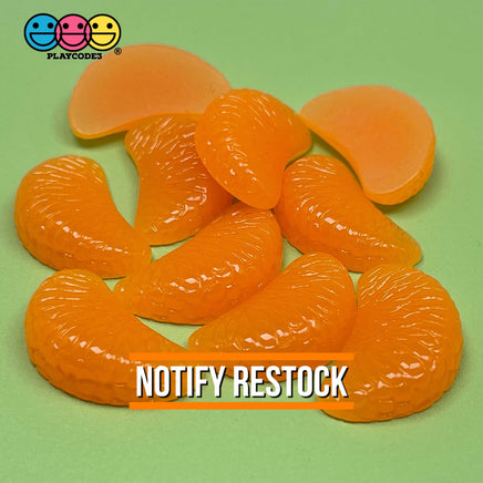Tangerine Oranges Realistic Fake Fruit Food Flatback Charms (10 Pcs) Charm
