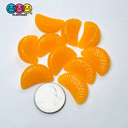 Tangerine Oranges Fake Fruit Food Flatback Charms (10 pcs) Charm