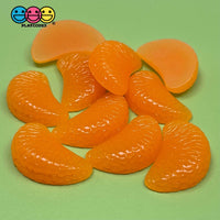 Tangerine Oranges Realistic Fake Fruit Food Flatback Charms (10 Pcs) Charm