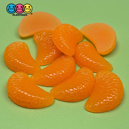 Tangerine Oranges Realistic Fake Fruit Food Flatback Charms (10 Pcs) Charm