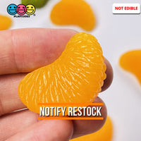 Tangerine Slices Realistic Imitation Fake Food Life Like Orange Fruit Plastic Resin 10 Pcs -H
