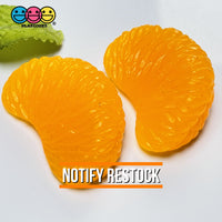 Tangerine Slices Realistic Imitation Fake Food Life Like Orange Fruit Plastic Resin 10 Pcs -H