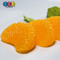 Tangerine Slices Realistic Imitation Fake Food Life Like Orange Fruit Plastic Resin 10 Pcs -H