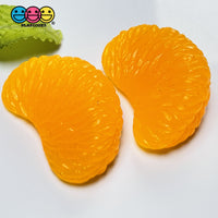 Tangerine Slices Realistic Imitation Fake Food Life Like Orange Fruit Plastic Resin 10 Pcs -H