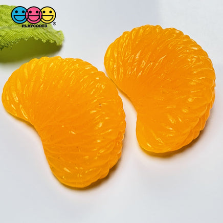 Tangerine Slices Realistic Imitation Fake Food Life Like Orange Fruit Plastic Resin 10 Pcs -H