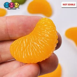 Tangerine Slices Realistic Imitation Fake Food Life Like Orange Fruit Plastic Resin 10 Pcs -H