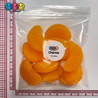 Tangerine Slices Realistic Imitation Fake Food Life Like Orange Fruit Plastic Resin 10 Pcs -H