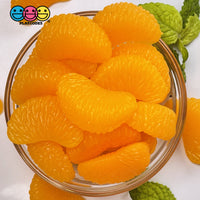 Tangerine Slices Realistic Imitation Fake Food Life Like Orange Fruit Plastic Resin 10 Pcs -H