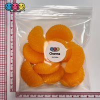 Tangerine Slices Realistic Imitation Fake Food Life Like Orange Fruit Plastic Resin 10 Pcs -H