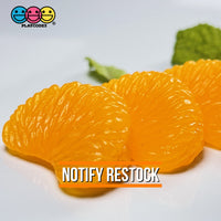 Tangerine Slices Realistic Imitation Fake Food Life Like Orange Fruit Plastic Resin 10 Pcs -H