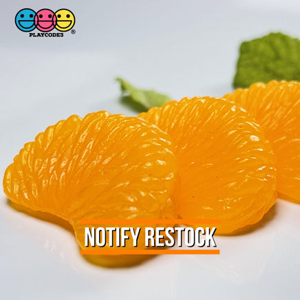 Tangerine Slices Realistic Imitation Fake Food Life Like Orange Fruit Plastic Resin 10 Pcs -H