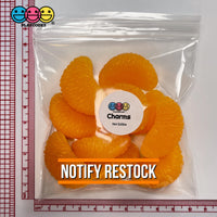 Tangerine Slices Realistic Imitation Fake Food Life Like Orange Fruit Plastic Resin 10 Pcs -H