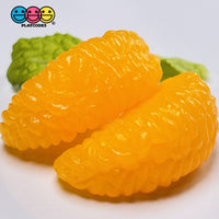 Tangerine Slices Realistic Imitation Fake Food Life Like Orange Fruit Plastic Resin 10 Pcs -H