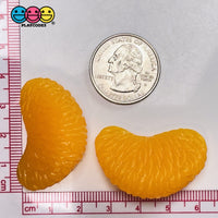 Tangerine Slices Realistic Imitation Fake Food Life Like Orange Fruit Plastic Resin 10 Pcs -H