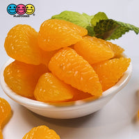 Tangerine Slices Realistic Imitation Fake Food Life Like Orange Fruit Plastic Resin 10 Pcs -H