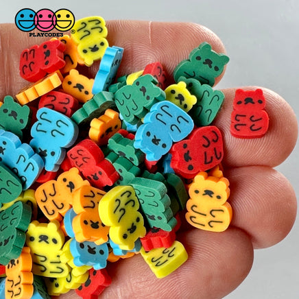 Teddy Gummy Bear Multi Color Mix Fimo Slices Fake Clay Sprinkles Decoden Jimmies Funfetti 20 Grams /