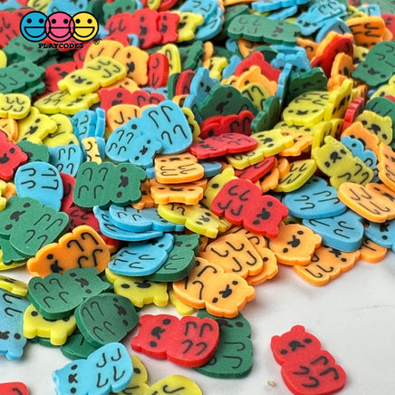 Teddy Gummy Bear Multi Color Mix Fimo Slices Fake Clay Sprinkles Decoden Jimmies Funfetti Sprinkle