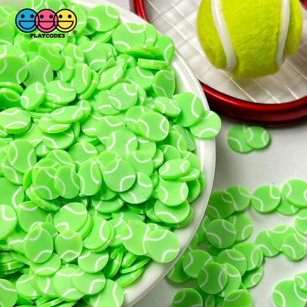 Tennis Balls Green Sports Game Ball Theme Fimo Slices Fake Polymer Clay Sprinkles Decoden Jimmies