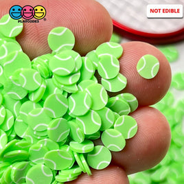 Tennis Balls Green Sports Game Ball Theme Fimo Slices Fake Polymer Clay Sprinkles Decoden Jimmies