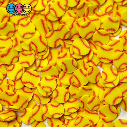 Tennis Balls Yellow Sports Game Ball Theme Fimo Slices Fake Polymer Clay Sprinkles Decoden Jimmies