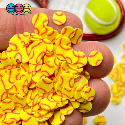 Tennis Balls Yellow Sports Game Ball Theme Fimo Slices Fake Polymer Clay Sprinkles Decoden Jimmies