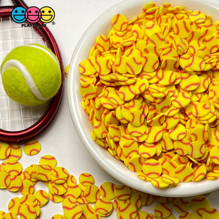 Tennis Balls Yellow Sports Game Ball Theme Fimo Slices Fake Polymer Clay Sprinkles Decoden Jimmies