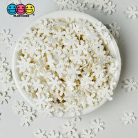 Thin Snowflake White Fimo Fake Sprinkles Polymer Clay Christmas Snowflakes Funfetti 10Mm Sprinkle