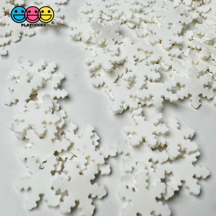 Thin Snowflake White Fimo Fake Sprinkles Polymer Clay Christmas Snowflakes Funfetti 10Mm Sprinkle