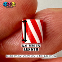 Tiny Christmas Fake Candy Cane Red Green Clay Cabochons Decoden Charm 10 Pcs Playcode3 Llc
