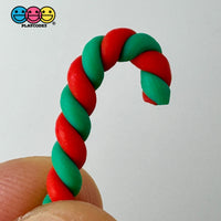 Tiny Miniature Christmas Candy Cane Red Green Cabochons Decoden Charm 10 Pcs Playcode3 Llc