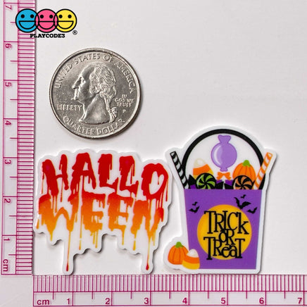 Trick Or Treat Bag Bloody Halloween Word Theme Planar Decoden Planars 10Pcs