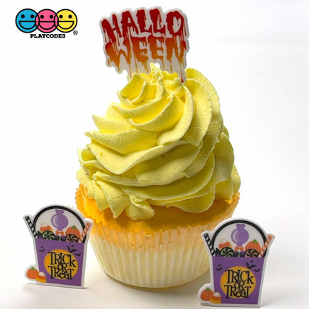 Trick Or Treat Bag Bloody Halloween Word Theme Planar Decoden Planars 10Pcs