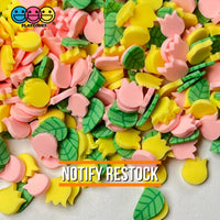 Tulip Leaf Patch Fimo Mix Fake Sprinkles Pink Yellow Flowers Leaves Confetti Funfetti 10 Grams