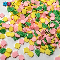 Tulip Leaf Patch Fimo Mix Fake Sprinkles Pink Yellow Flowers Leaves Confetti Funfetti Sprinkle