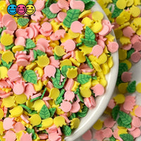 Tulip Leaf Patch Fimo Mix Fake Sprinkles Pink Yellow Flowers Leaves Confetti Funfetti Sprinkle