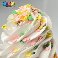 Tulip Leaf Patch Fimo Mix Fake Sprinkles Pink Yellow Flowers Leaves Confetti Funfetti Sprinkle