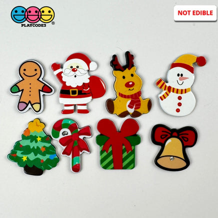 Ultimate Christmas Cabochon Collection Santa Gingerbread Man Snowman Charming Holiday Characters